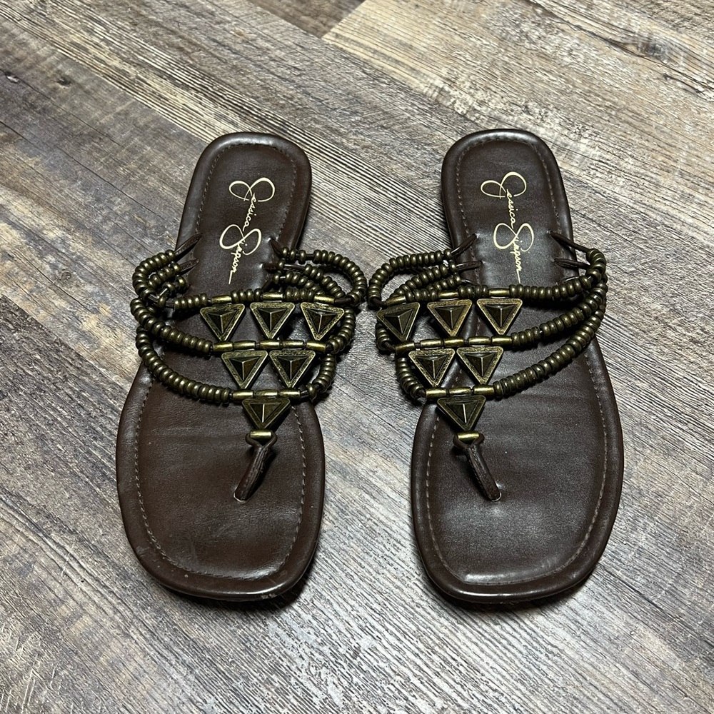 💙 Jessica Simpson Catosi Sandal / Dark Chocolate / Brown / 8.5 💙